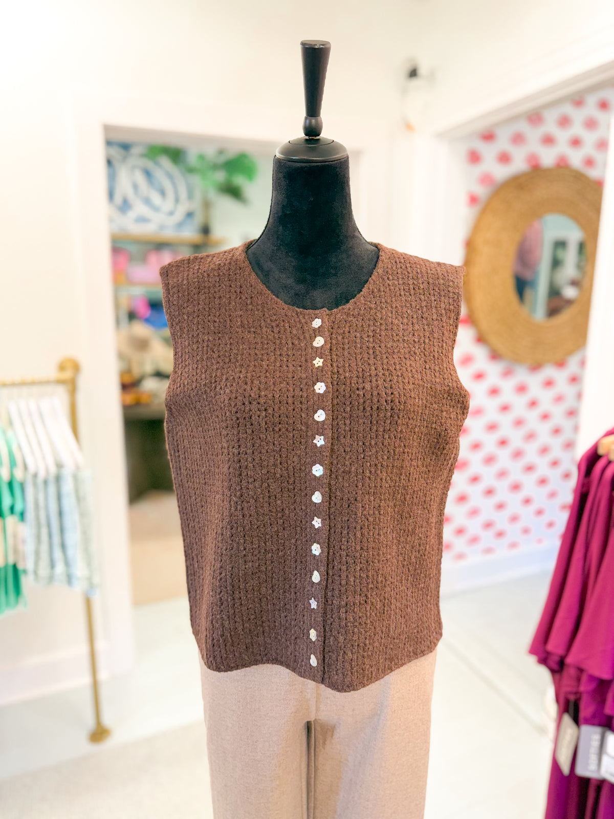 Espresso Brown Sweater Vest