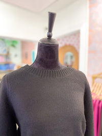 Crew Neck Long Puff Sleeve Sweater