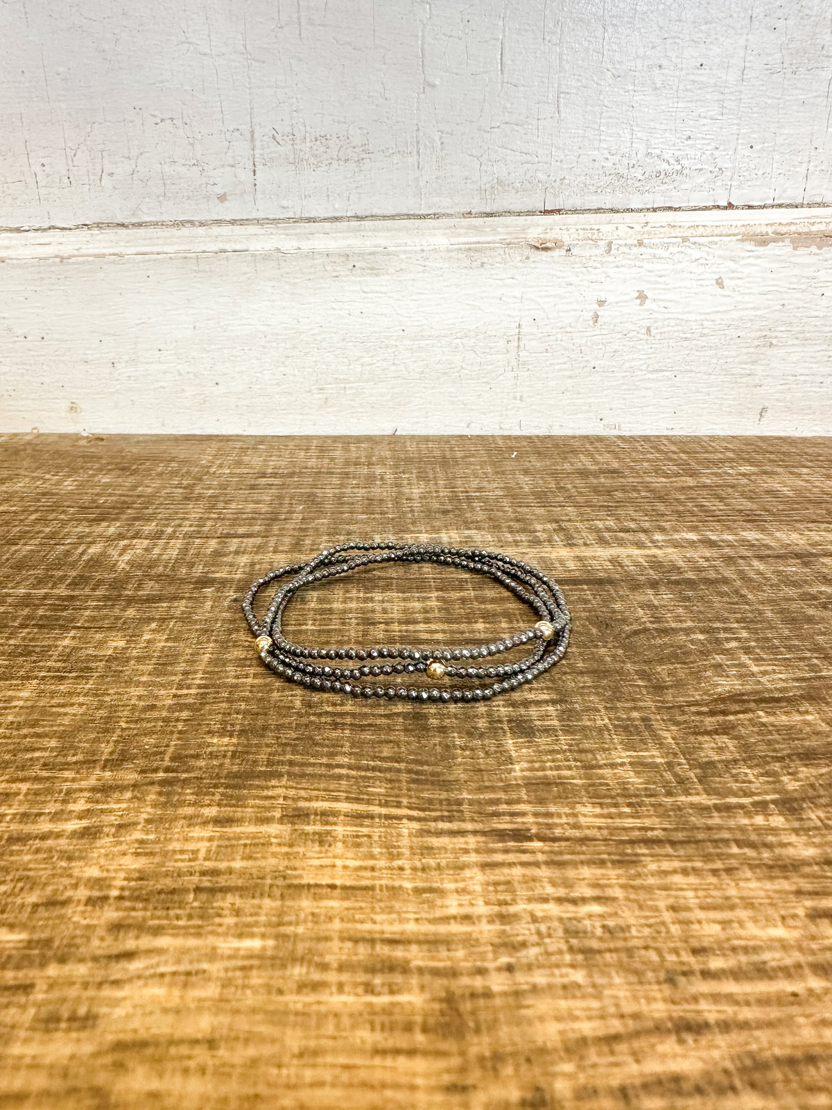 enewton Extends - Faceted Hematite 2mm Bead Bracelet