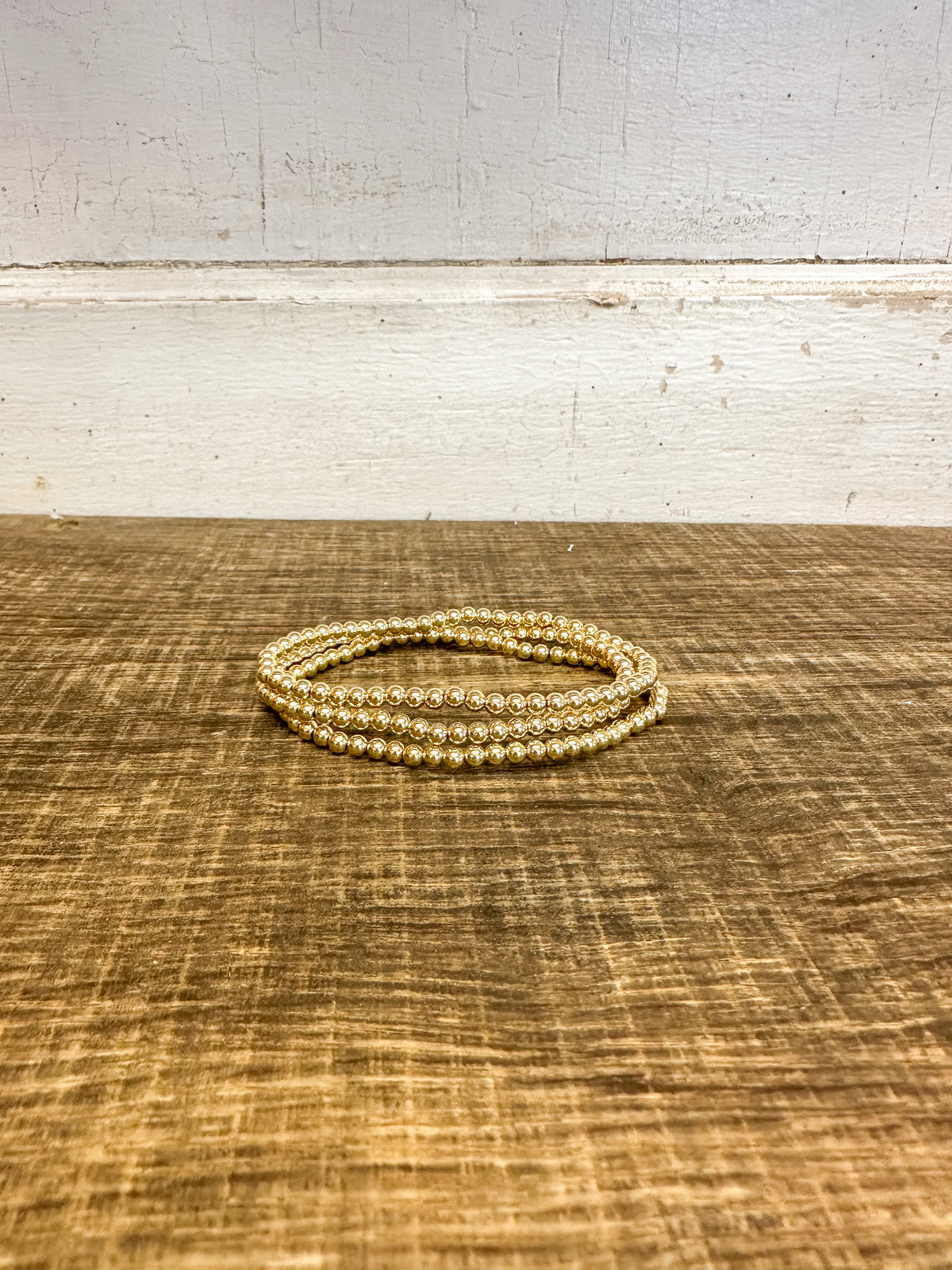 E Newton Extends Classic Gold Bead Bracelet - 4mm