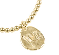 Classic Gold 3mm Bracelet -  Inspire America Gold Disc