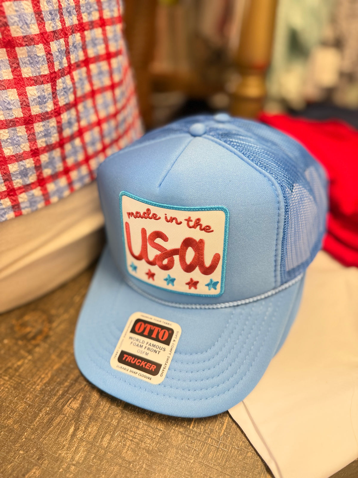 Made in the USA Trucker Hat - Patch Blue