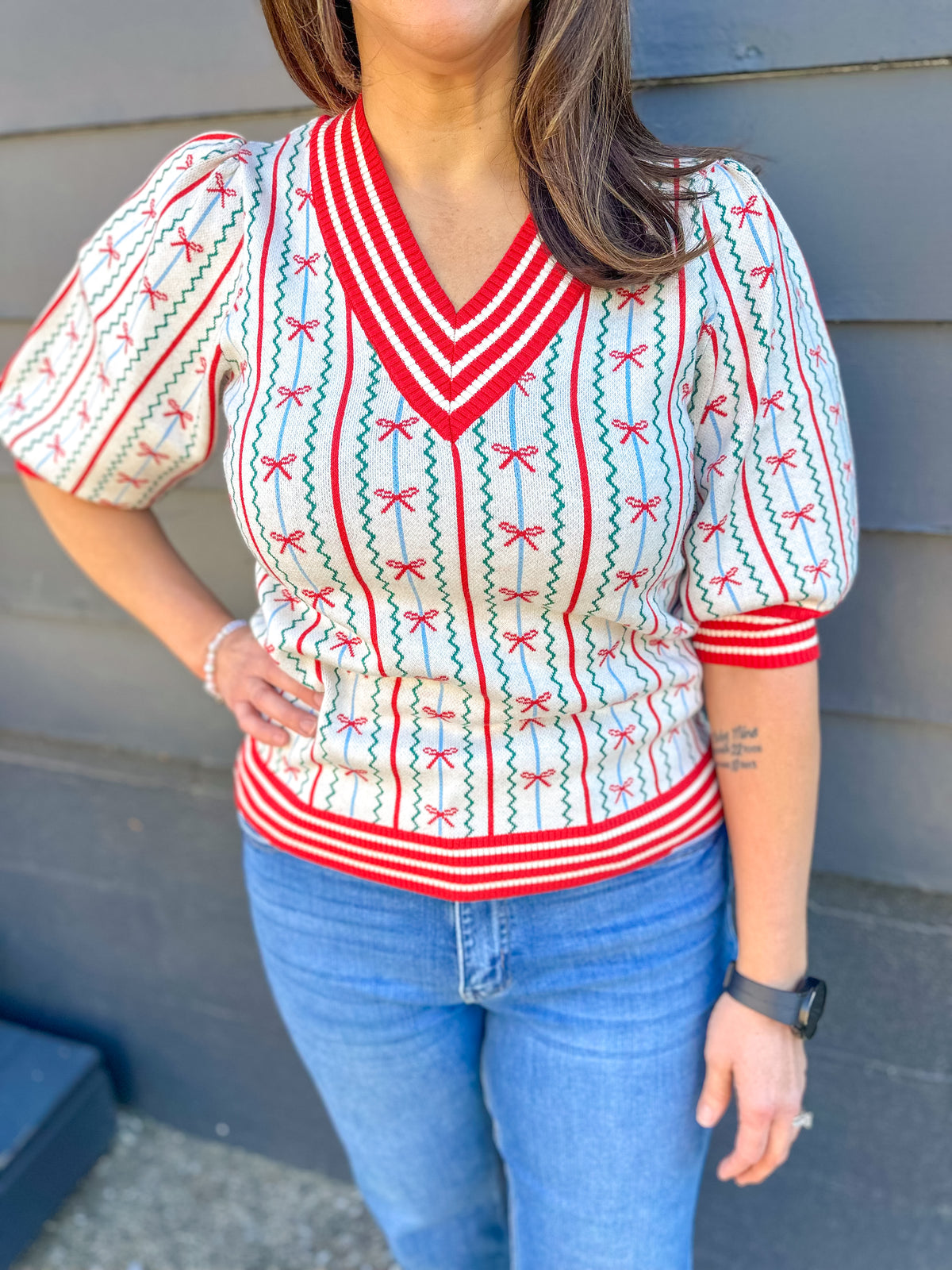 Merry in a Bow Sweater