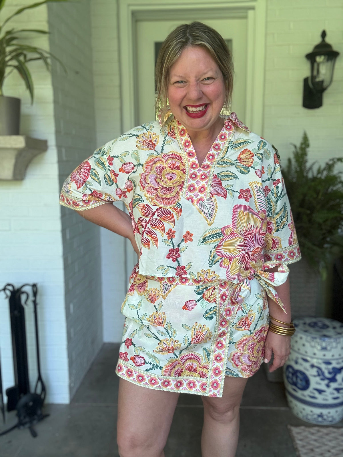 Botanical Print Skort