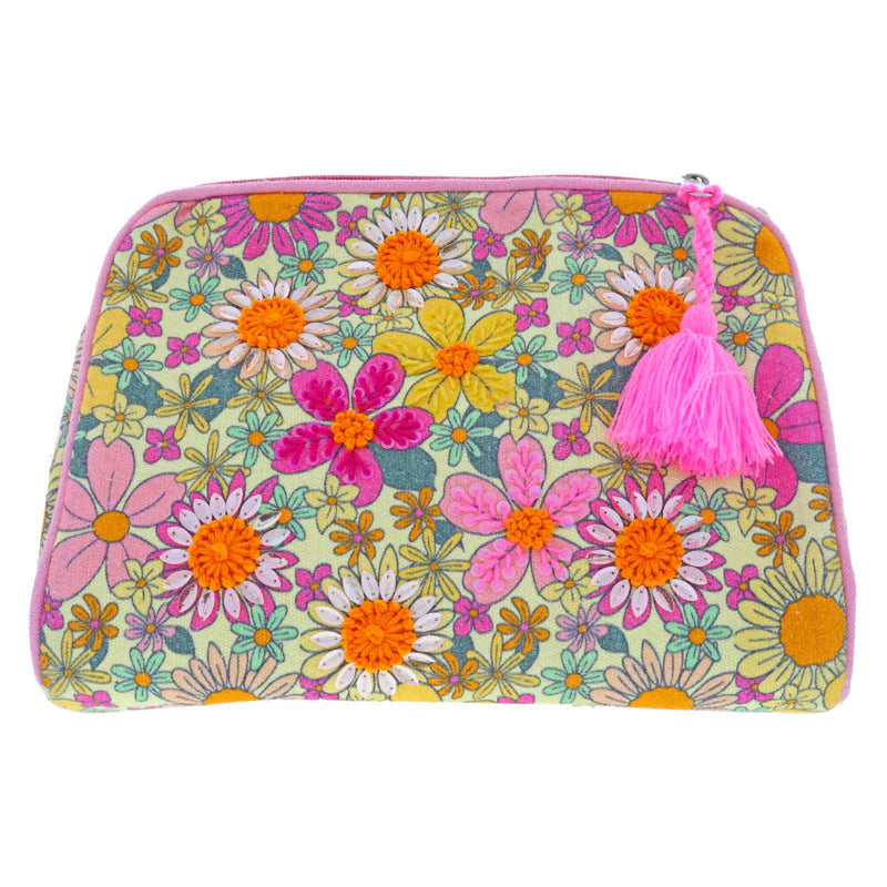 Fancy Floral Large Zipper Pouch