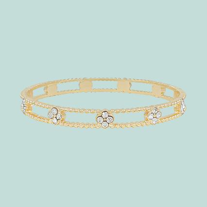 Kent Bangle - Gold/Clear