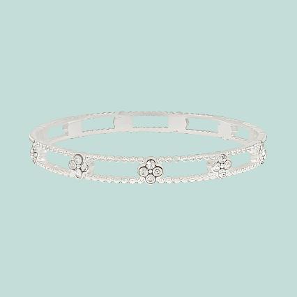 Kent Bangle - Silver/Clear