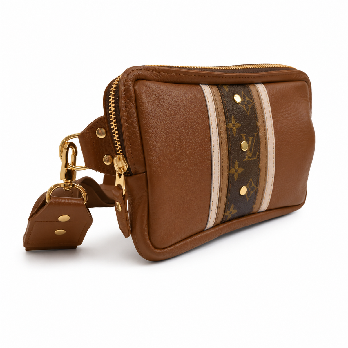 Upcycled LV Bella Belt bag - Sienna Leather