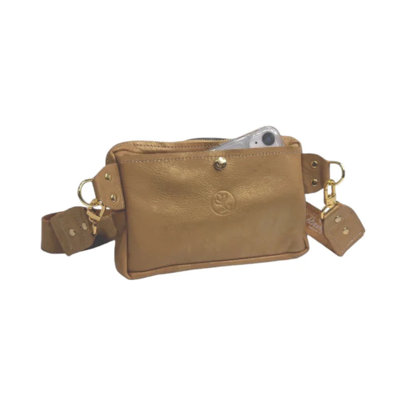 Upcycled LV Bella Belt Bag - Bronze Leather