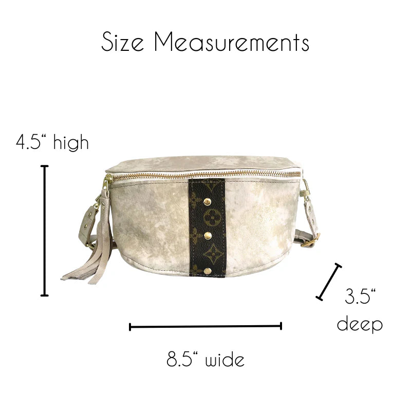 Upcycled LV Britt Belt Bag - Stone