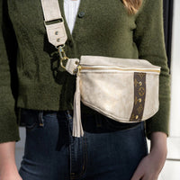 Upcycled LV Britt Belt Bag - Stone