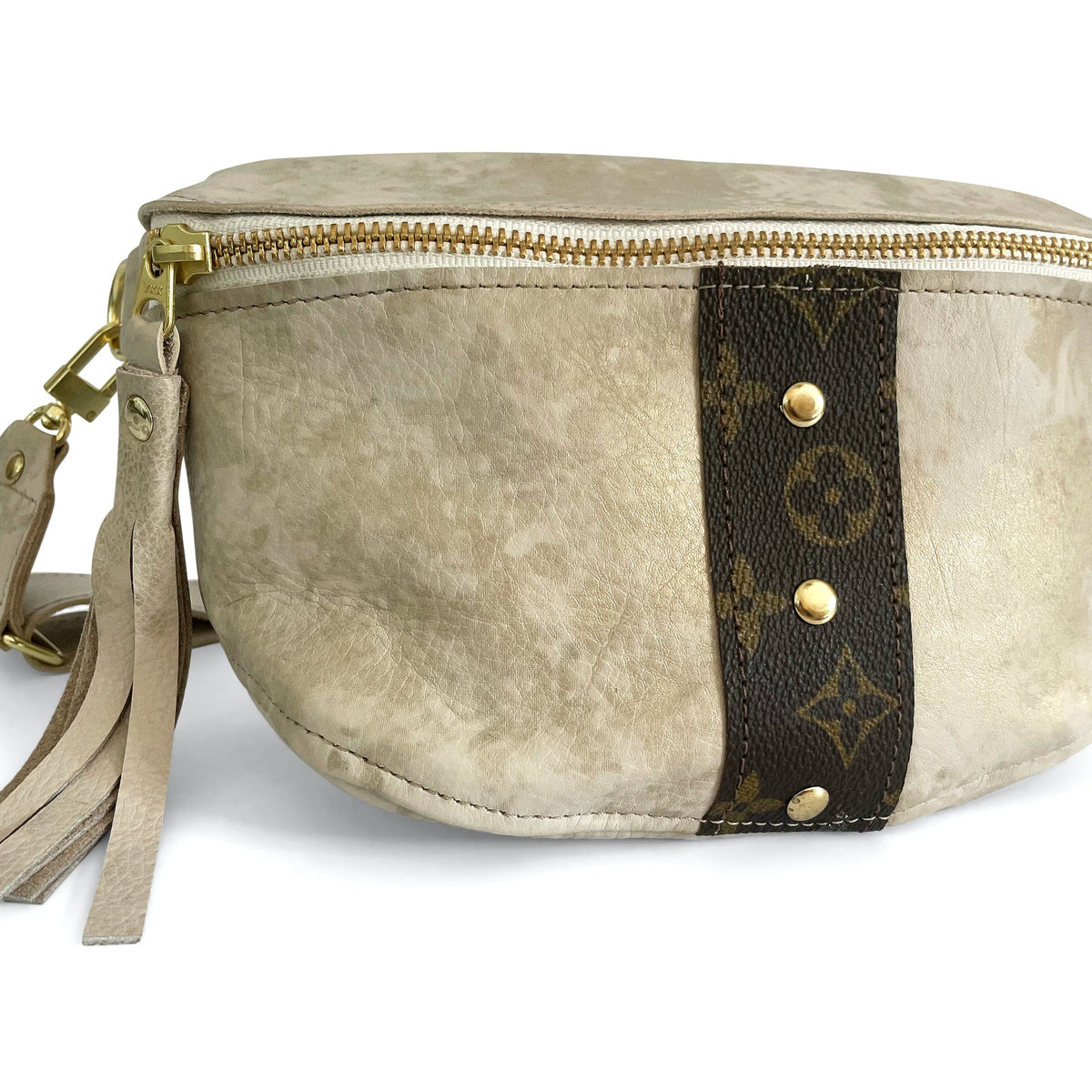 Upcycled LV Britt Belt Bag - Stone