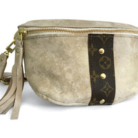 Upcycled LV Britt Belt Bag - Stone