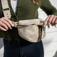 Upcycled LV Britt Belt Bag - Stone