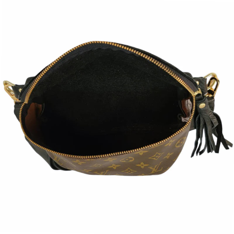 Upcycled LV Britt Belt Bag - Black Leather