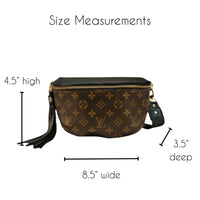 Upcycled LV Britt Belt Bag - Black Leather