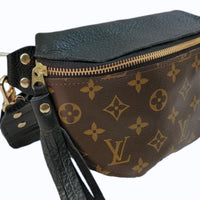 Upcycled LV Britt Belt Bag - Black Leather