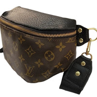 Upcycled LV Britt Belt Bag - Black Leather