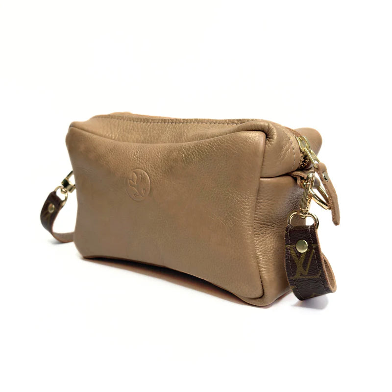 Upcycled LV Val Shoulder Bag - Bronze Leather