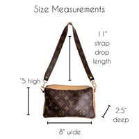 Upcycled LV Val Shoulder Bag - Bronze Leather