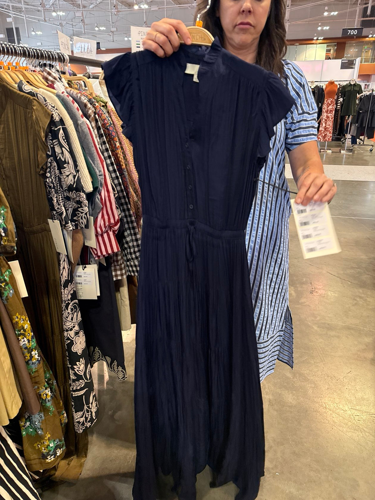 Satin Tiered Maxi Dress - Midnight Blue