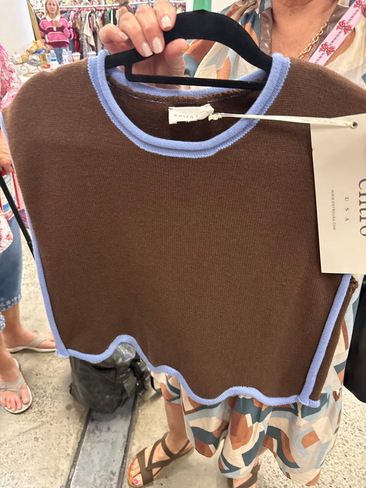 Knit Top with Trim Detail Top