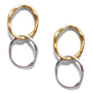 Pink Earrings - Gold Silver