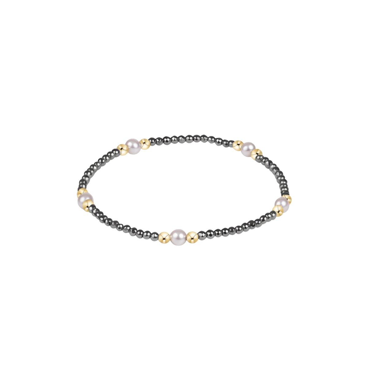Purpose Pearl 4mm Silver Faceted Hematite Bracelet