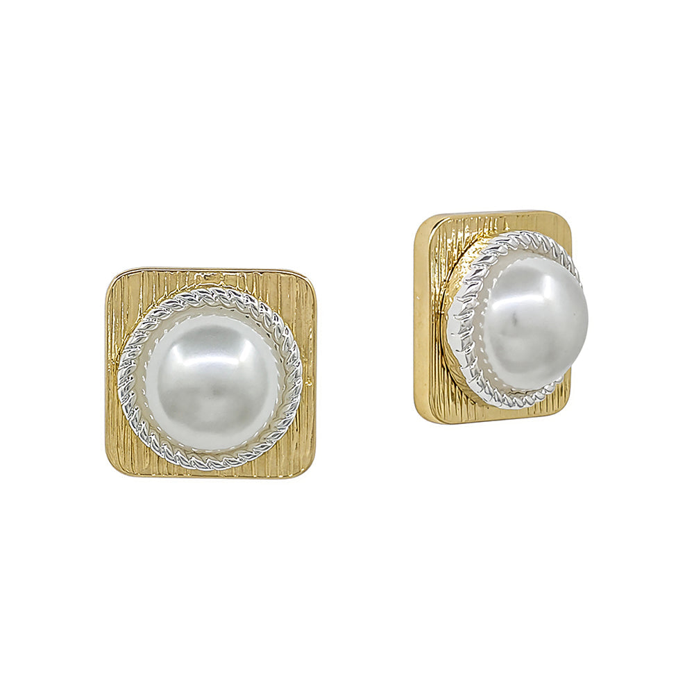 Rama Earrings - Gold Pearl