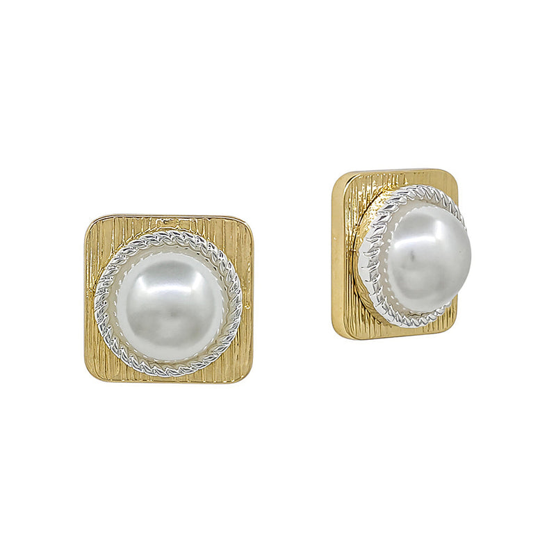 Rama Earrings - Gold Pearl