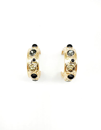 Rumi Earrings - Black Diamond