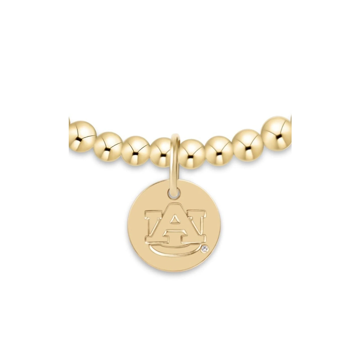 eCOLLEGIATE Classic Gold  3mm Bracelet - Auburn Disc