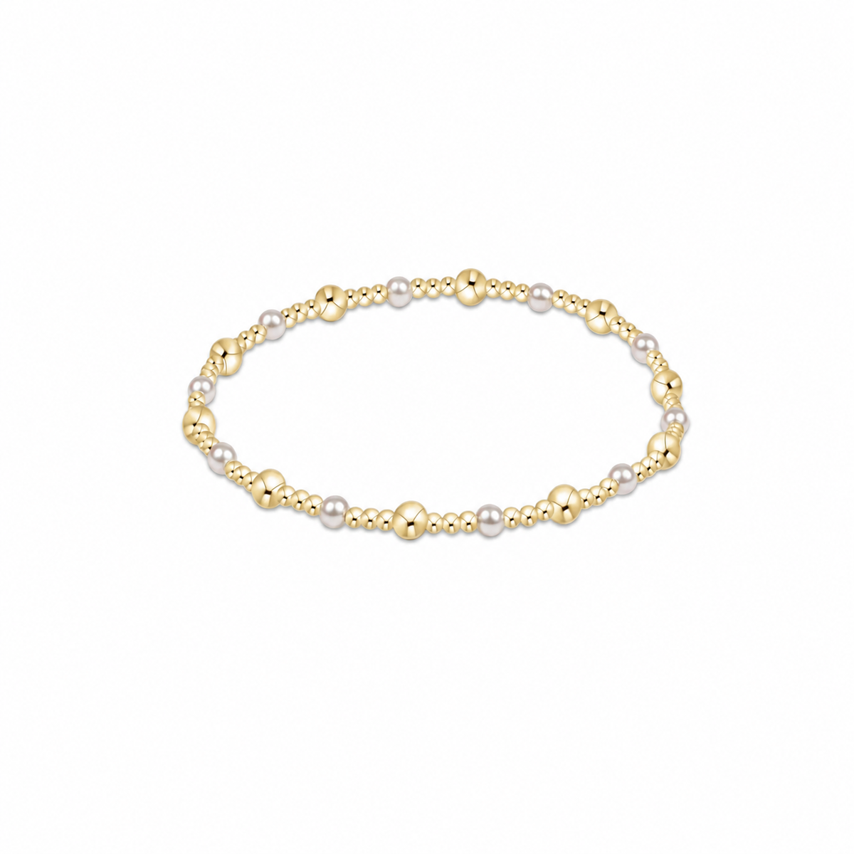 Sincerity Gold & Pearl 4mm Bracelet