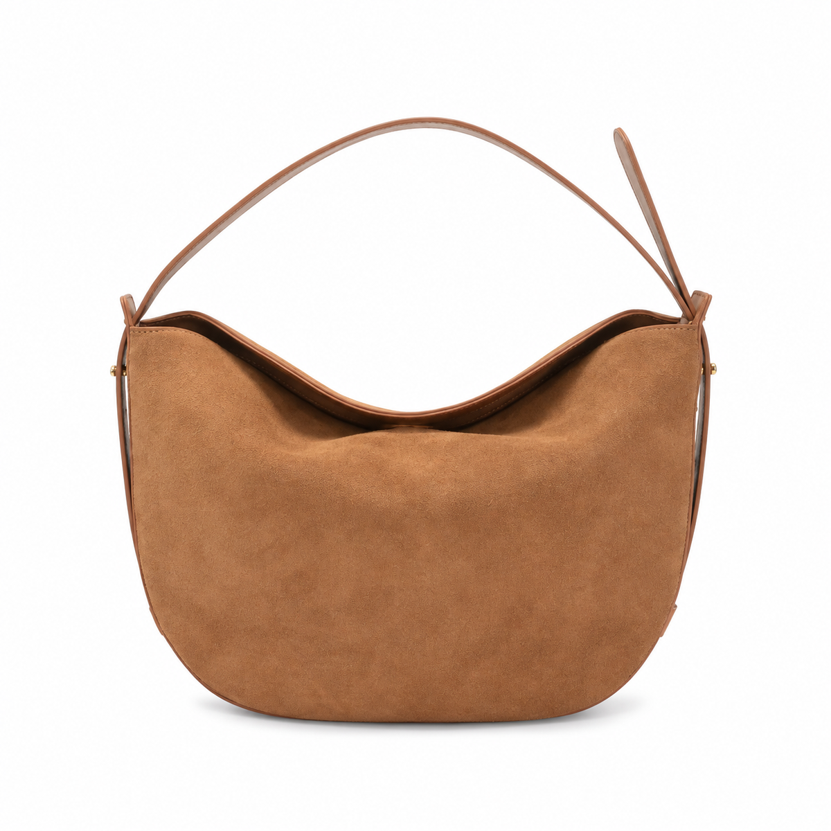 The Sofia Suede Slouchy Shoulder Bag - Tan