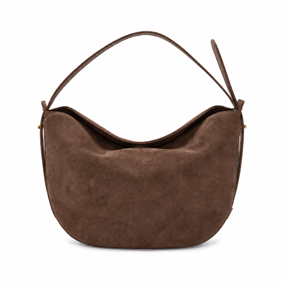 The Sofia Suede Slouchy Shoulder Bag - Chocolate