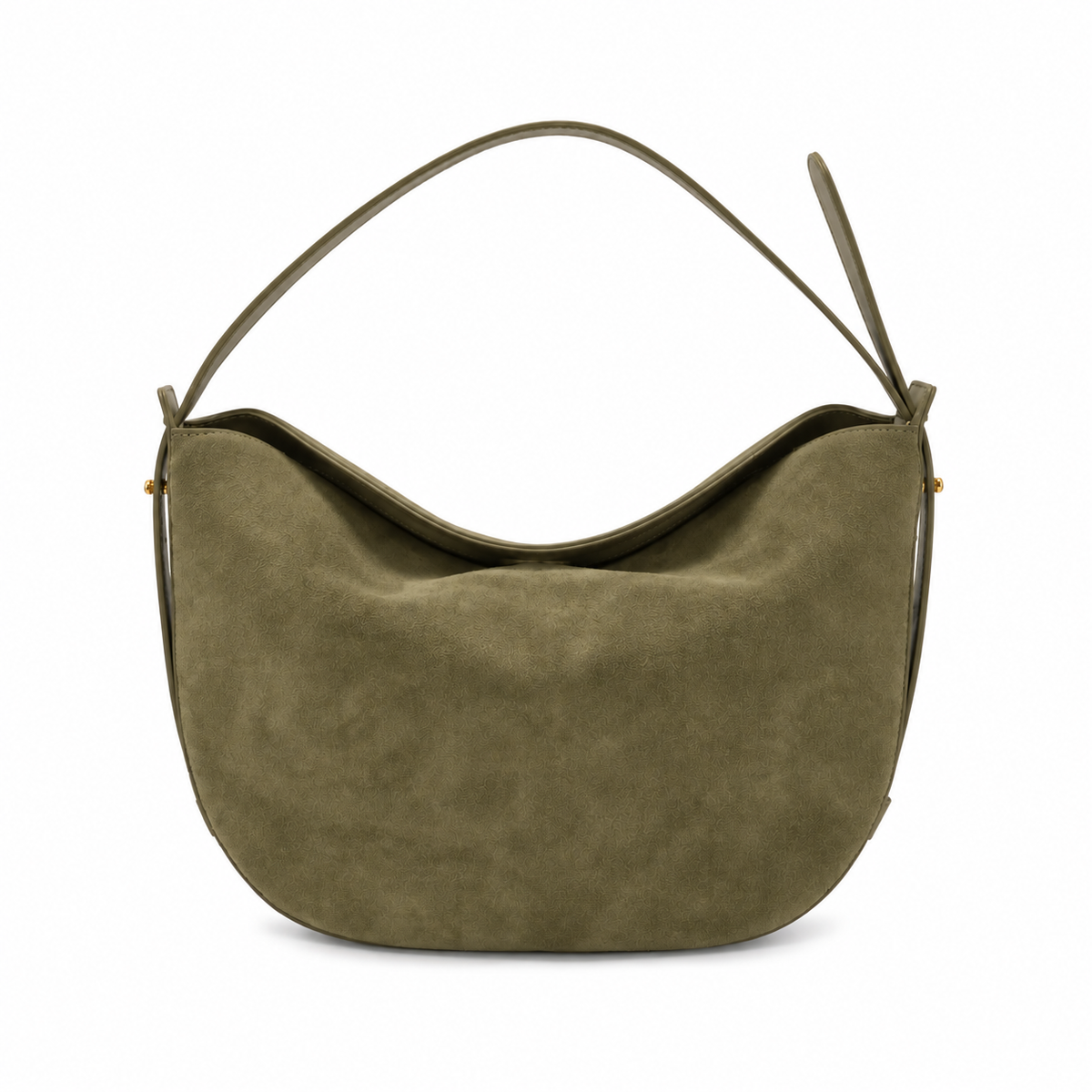 The Sofia Suede Slouchy Shoulder Bag - Olive