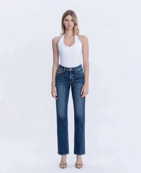 Celestial Glow - High Rise Full Length Straight Jeans