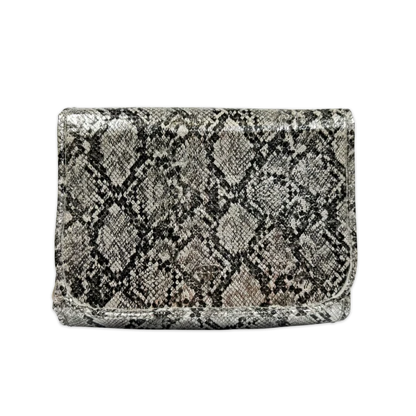 Classic Toiletry Case - Silver Python