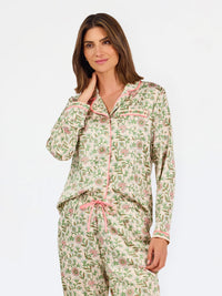 Charlotte Thistle Vines Sand Pajama Pant Set