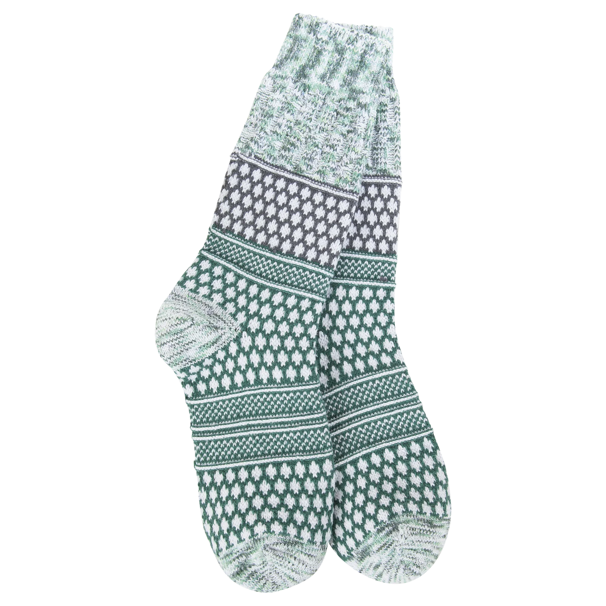 Holiday Textured Crew - Spruce Multi