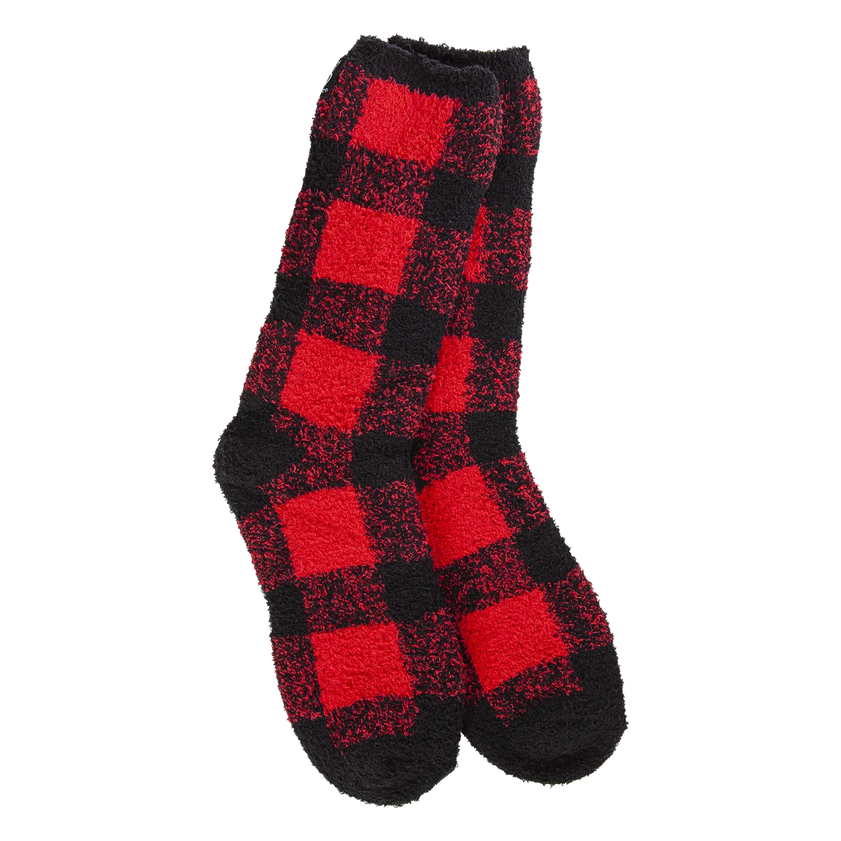 Buffalo Plaid Cozy Crew Socks