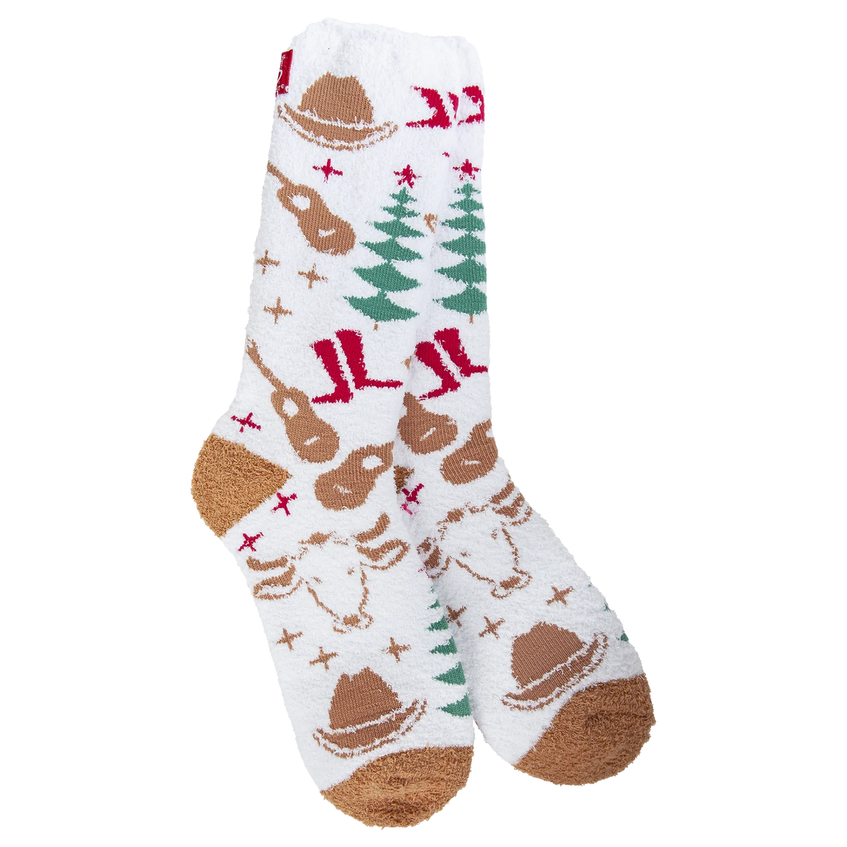 Country Christmas Cozy Crew Socks