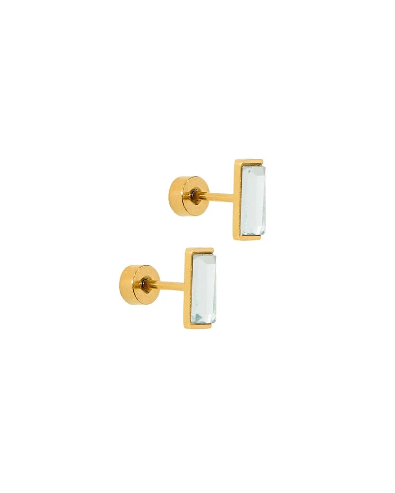 Amber Screwback Stud Earrings