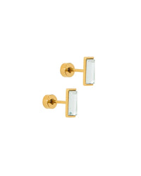 Amber Screwback Stud Earrings