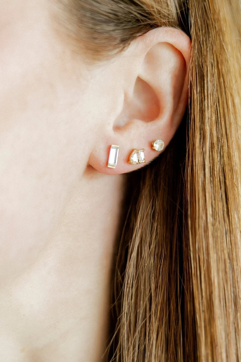 Amber Screwback Stud Earrings