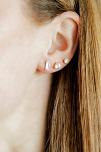 Amber Screwback Stud Earrings