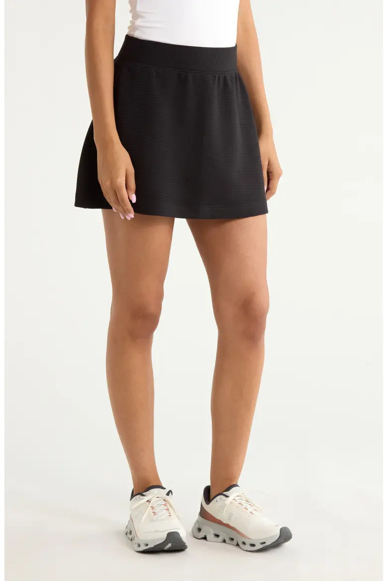 SPANX French Rib 15" Skort - Very Black
