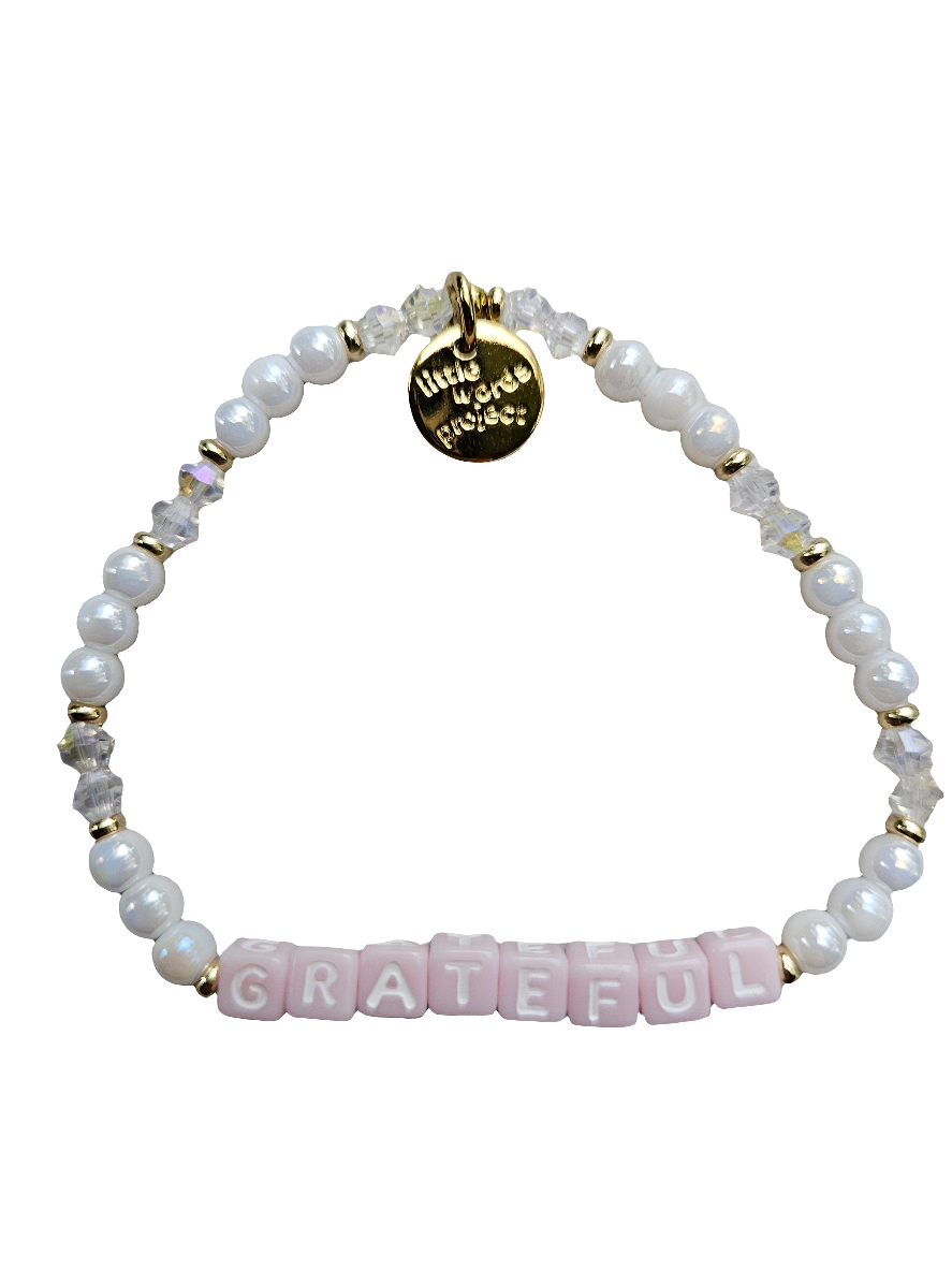 Little Words Project Bracelet - Pink Grateful