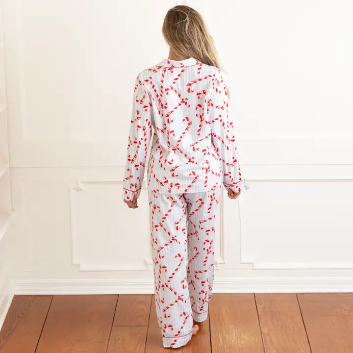 Candy Cane Flannel Pajama Set