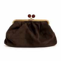 The Fall Suede Clutch - Chocolate